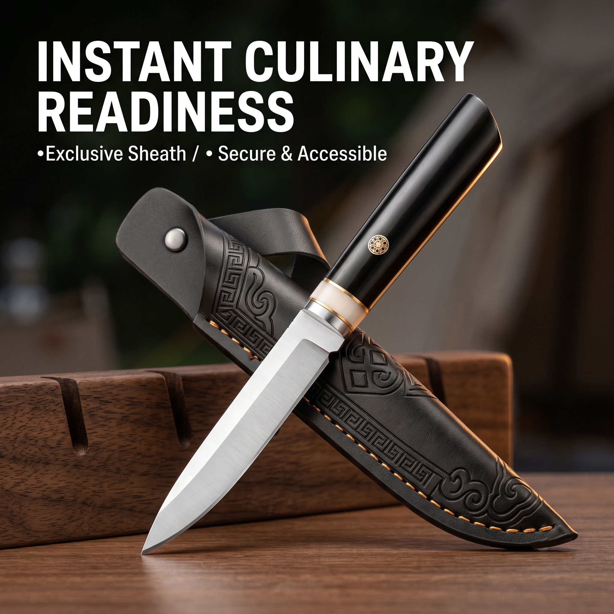 Bushcraft Knife Fixed - Outdoor Knife Ultra Sharp Lightweight –High