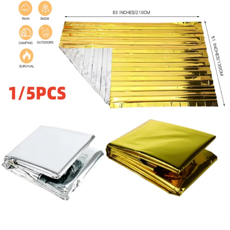 130x210cm Heavy‑Duty Mylar Foi - Survival Blanket Reflective 评论和价格